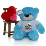 Big 5 Feet Personalized Teddy Bear wearing Bee Mine Tshirt - Choose From 7 Colors